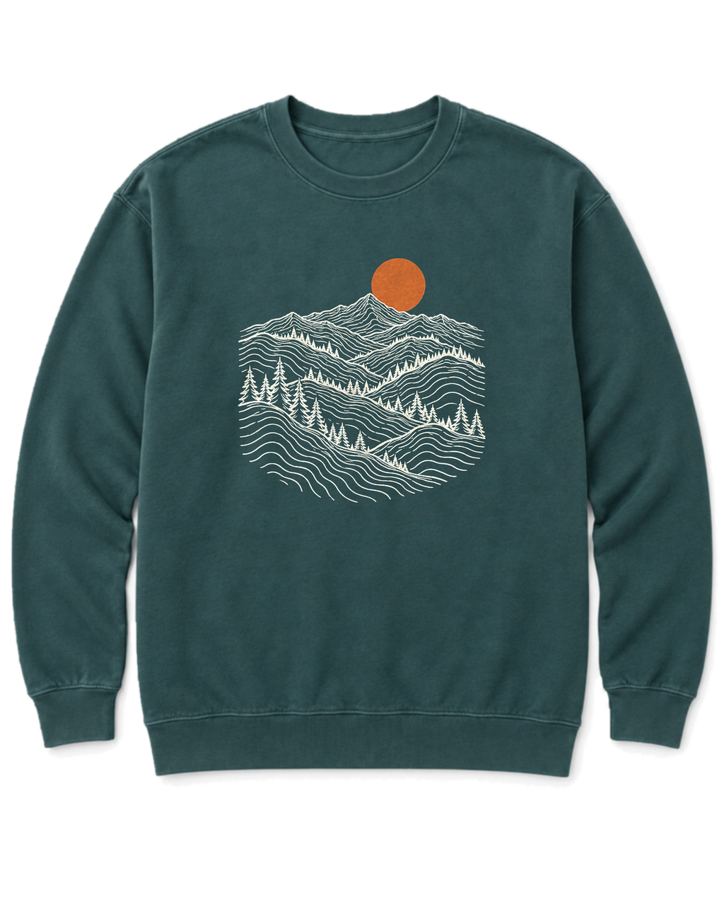 Pine Ridge Moon Sweatshirt - Blue Spruce