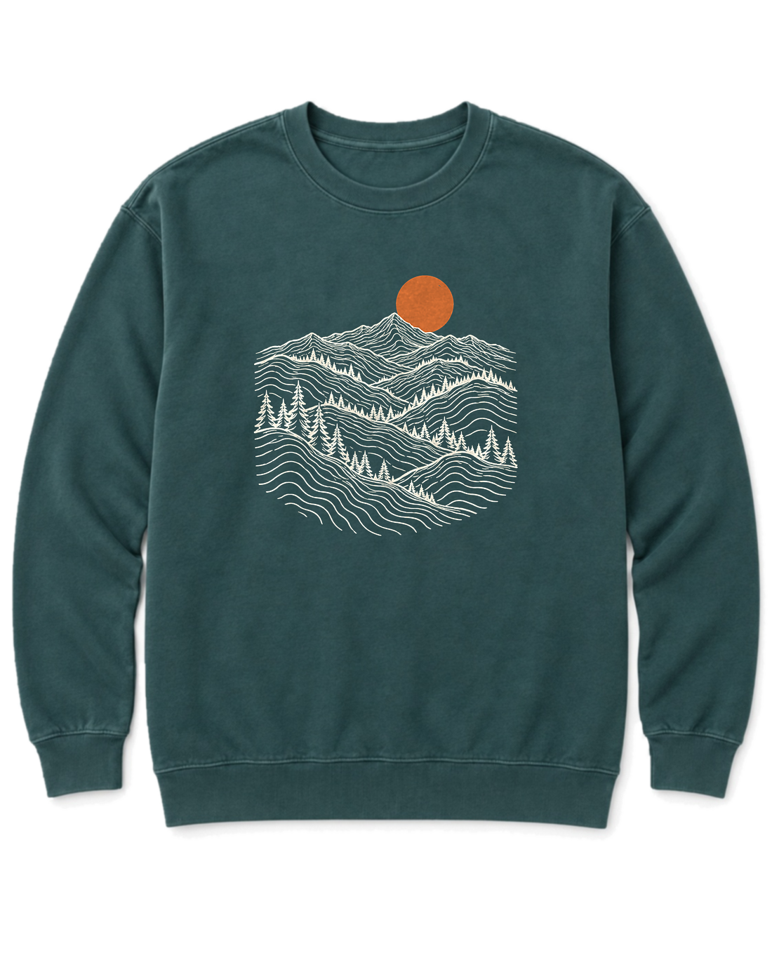 Pine Ridge Moon Sweatshirt - Blue Spruce