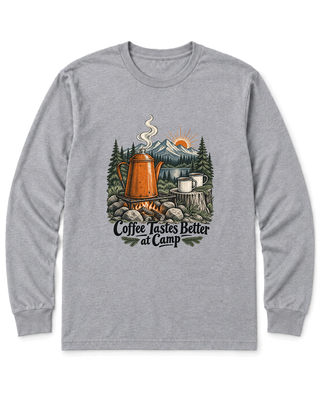 Coffee Tastes Better at Camp Long Sleeve Shirt