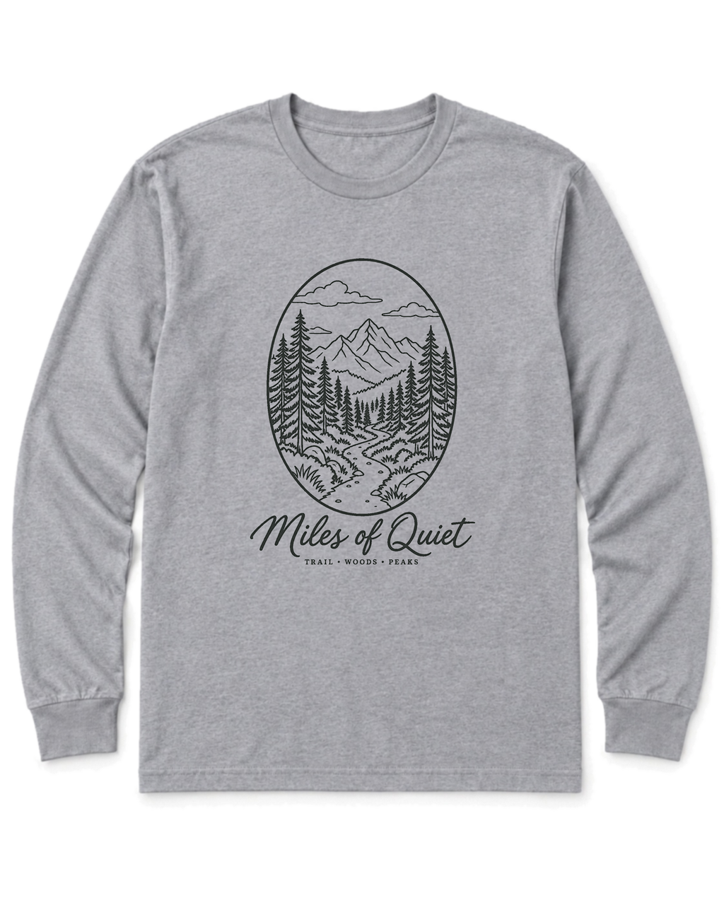 Miles of Quiet Long Sleeve Shirt - Sport Grey