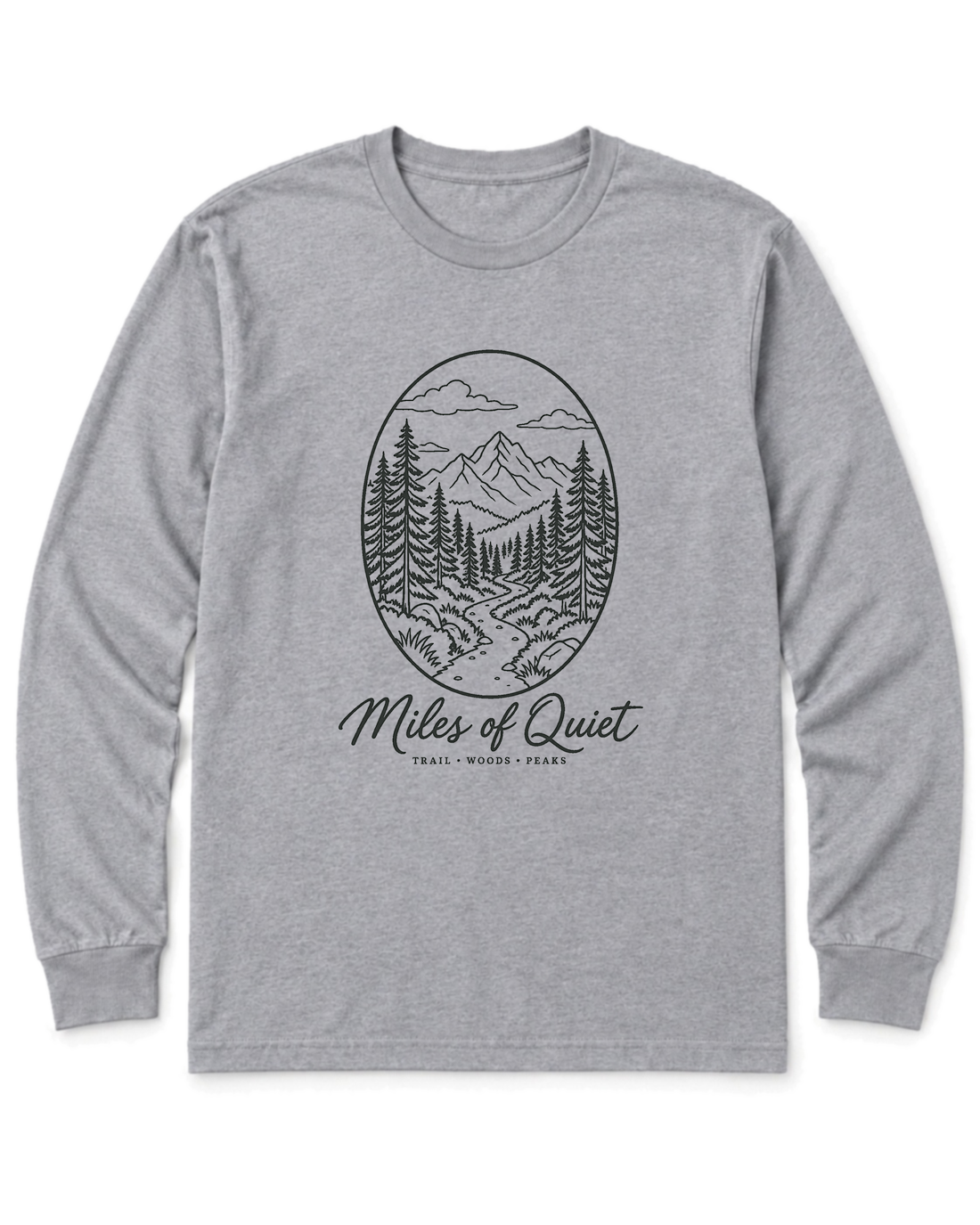 Miles of Quiet Long Sleeve Shirt - Sport Grey