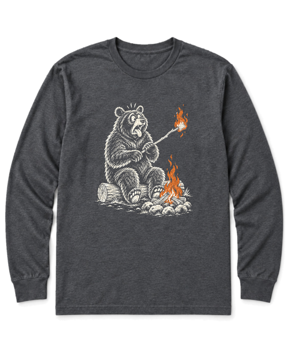 Marshmallow Meltdown Long Sleeve Shirt - Dark Heather