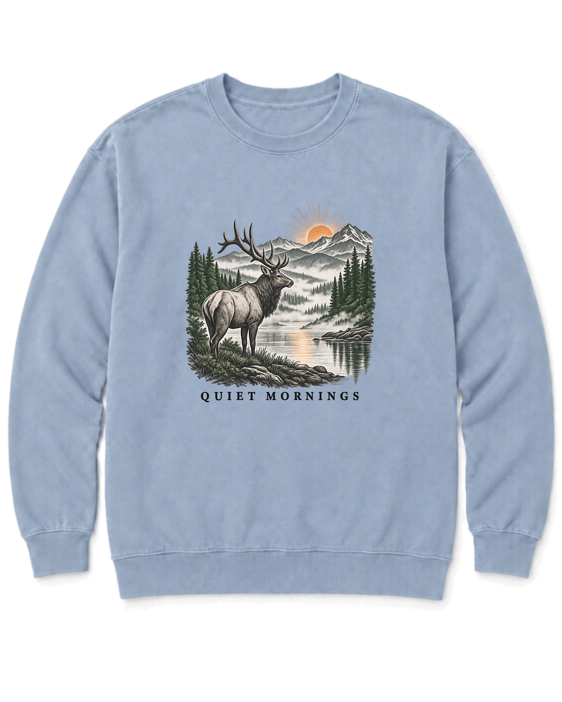 Quiet Mornings Sweatshirt - Chambray