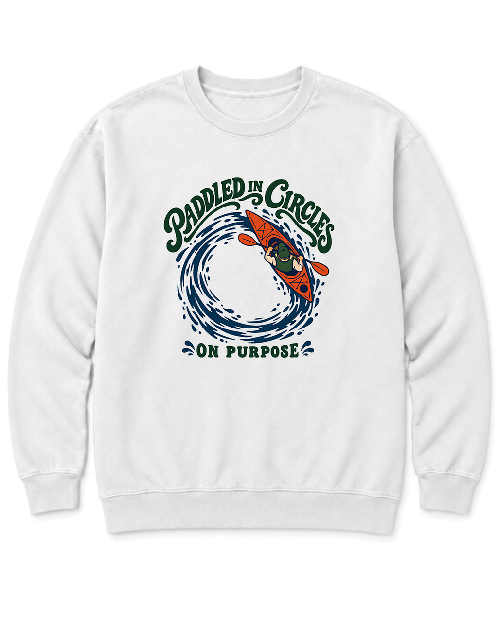 Paddled in Circles Sweatshirt - White