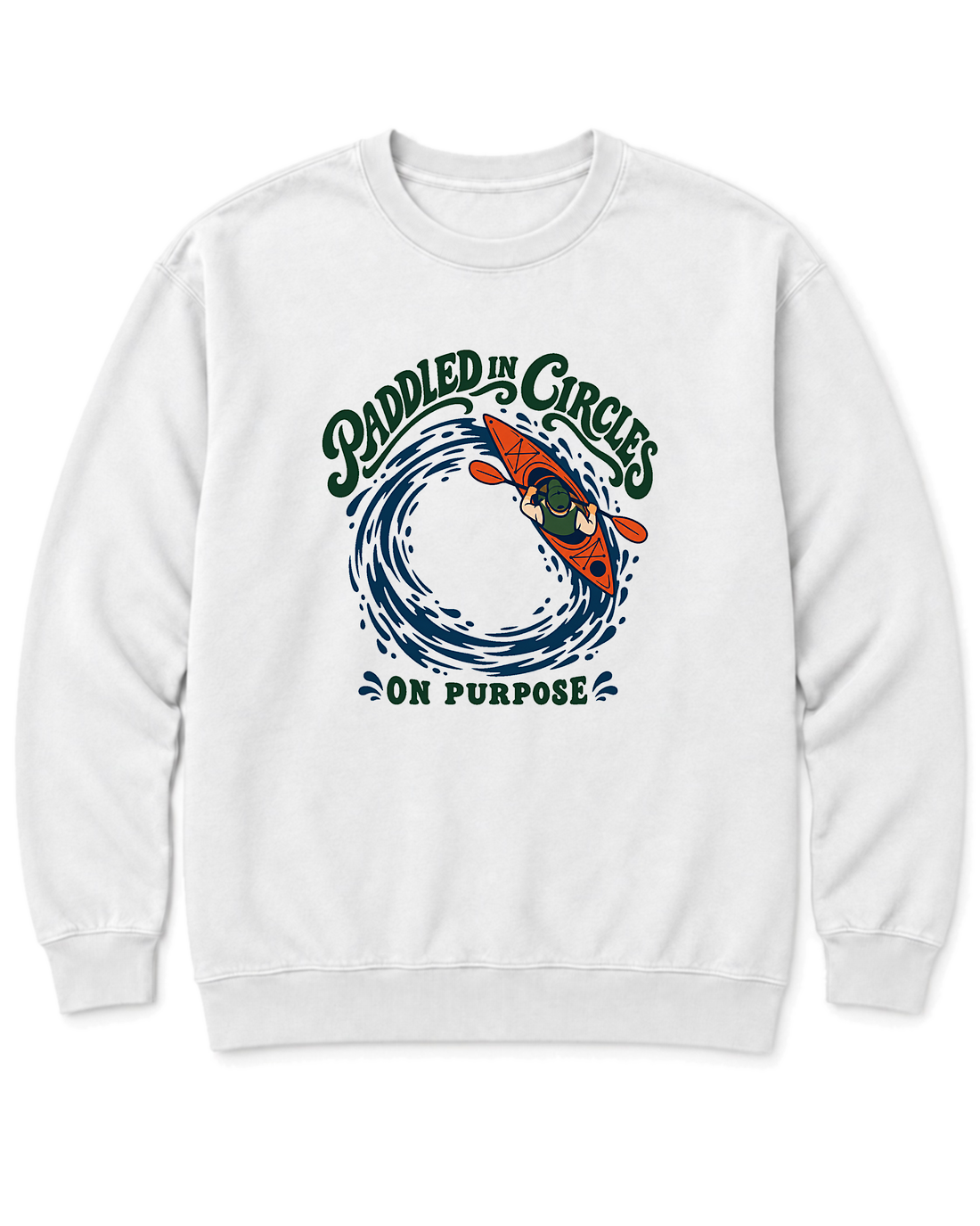 Paddled in Circles Sweatshirt - White