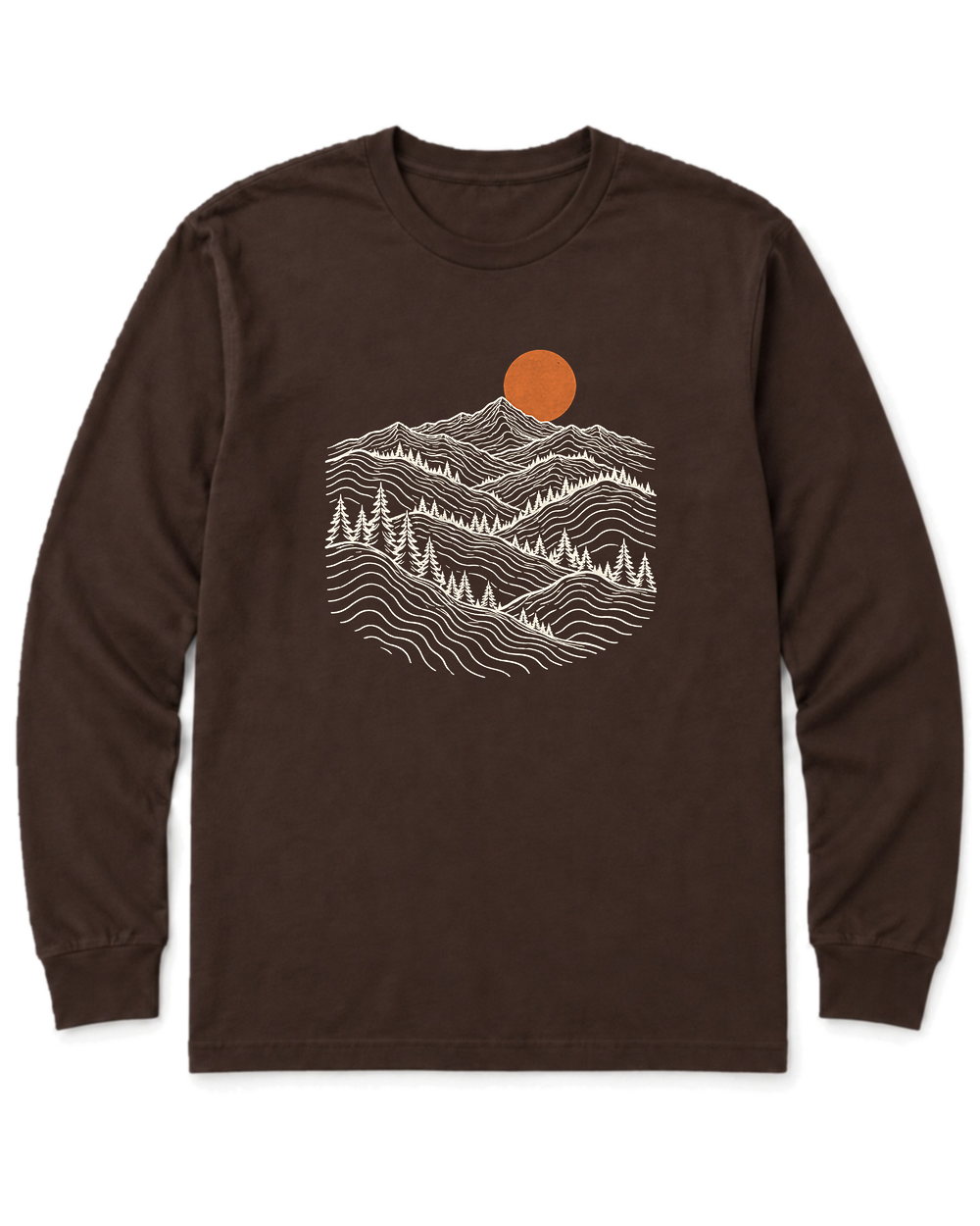 Pine Ridge Moon Long Sleeve Shirt - Dark Chocolate