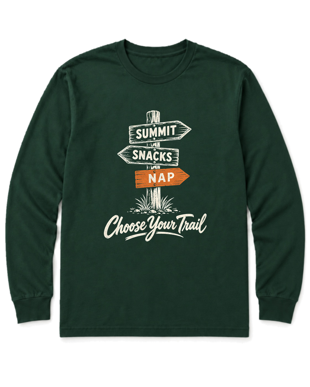 Choose Your Trail Long Sleeve Shirt - Forest Green