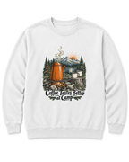 Coffee Tastes Better at Camp Sweatshirt - White