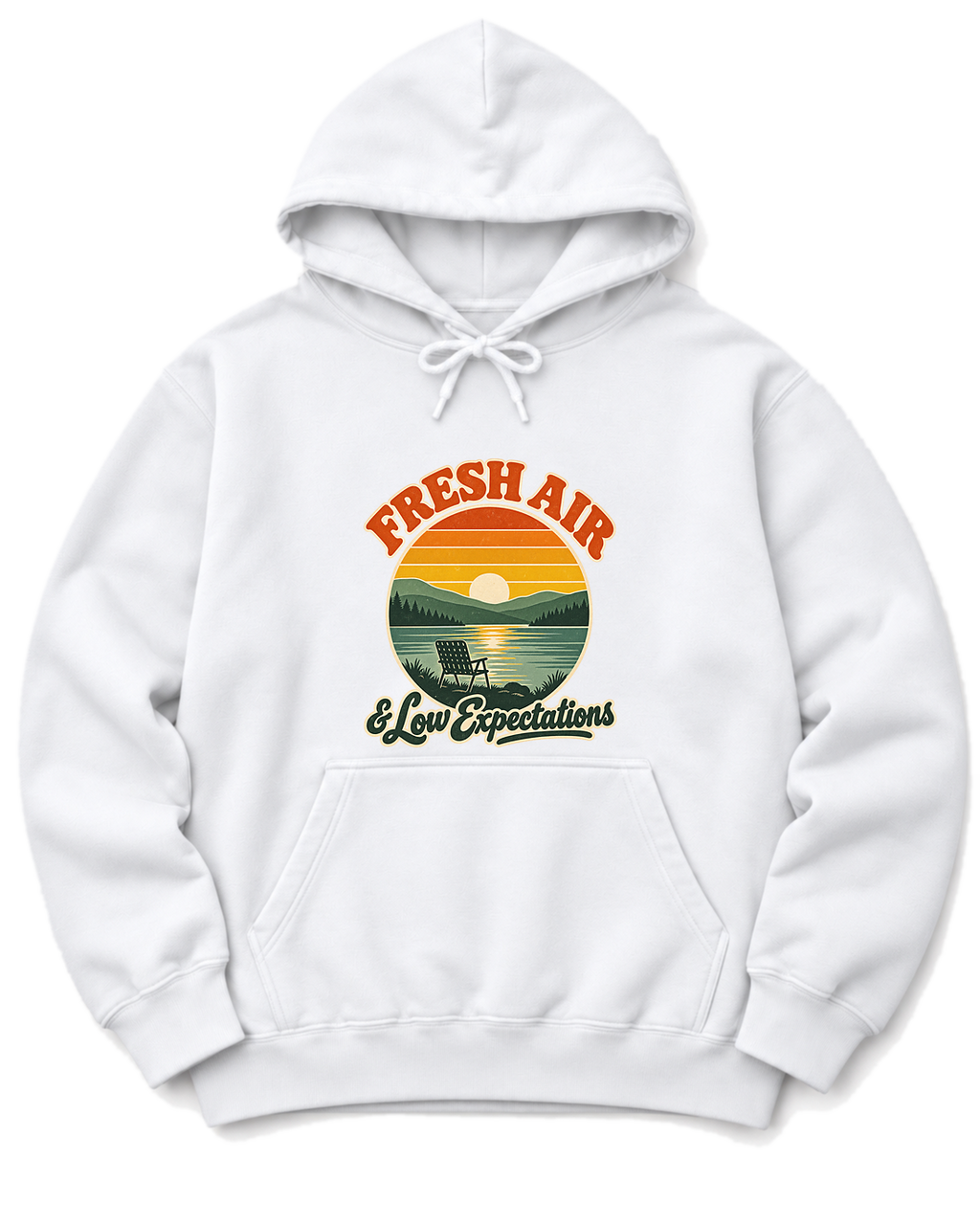 Fresh Air & Low Expectations Hoodie - White