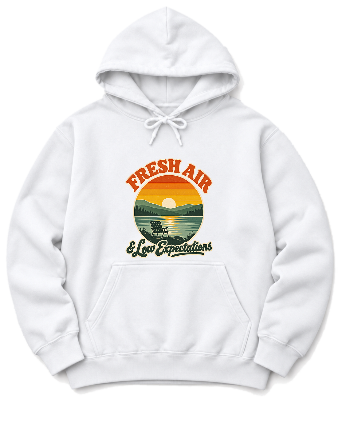 Fresh Air & Low Expectations Hoodie - White