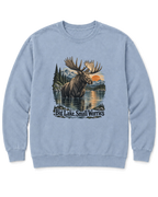 Big Lake, Small Worries Sweatshirt - Chambray