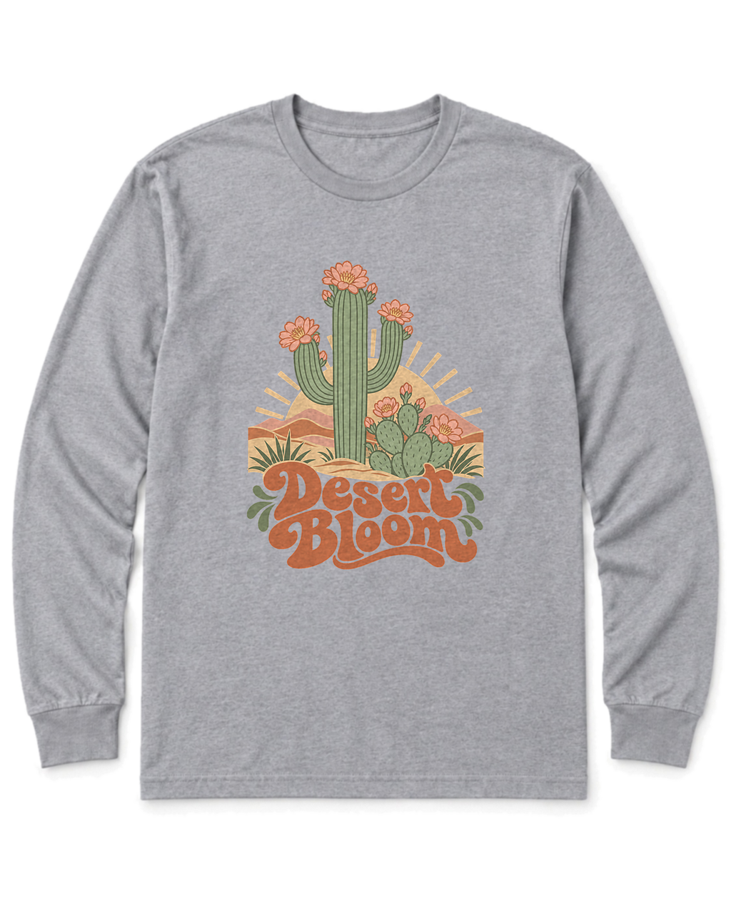 Desert Bloom Long Sleeve Shirt - Sport Grey