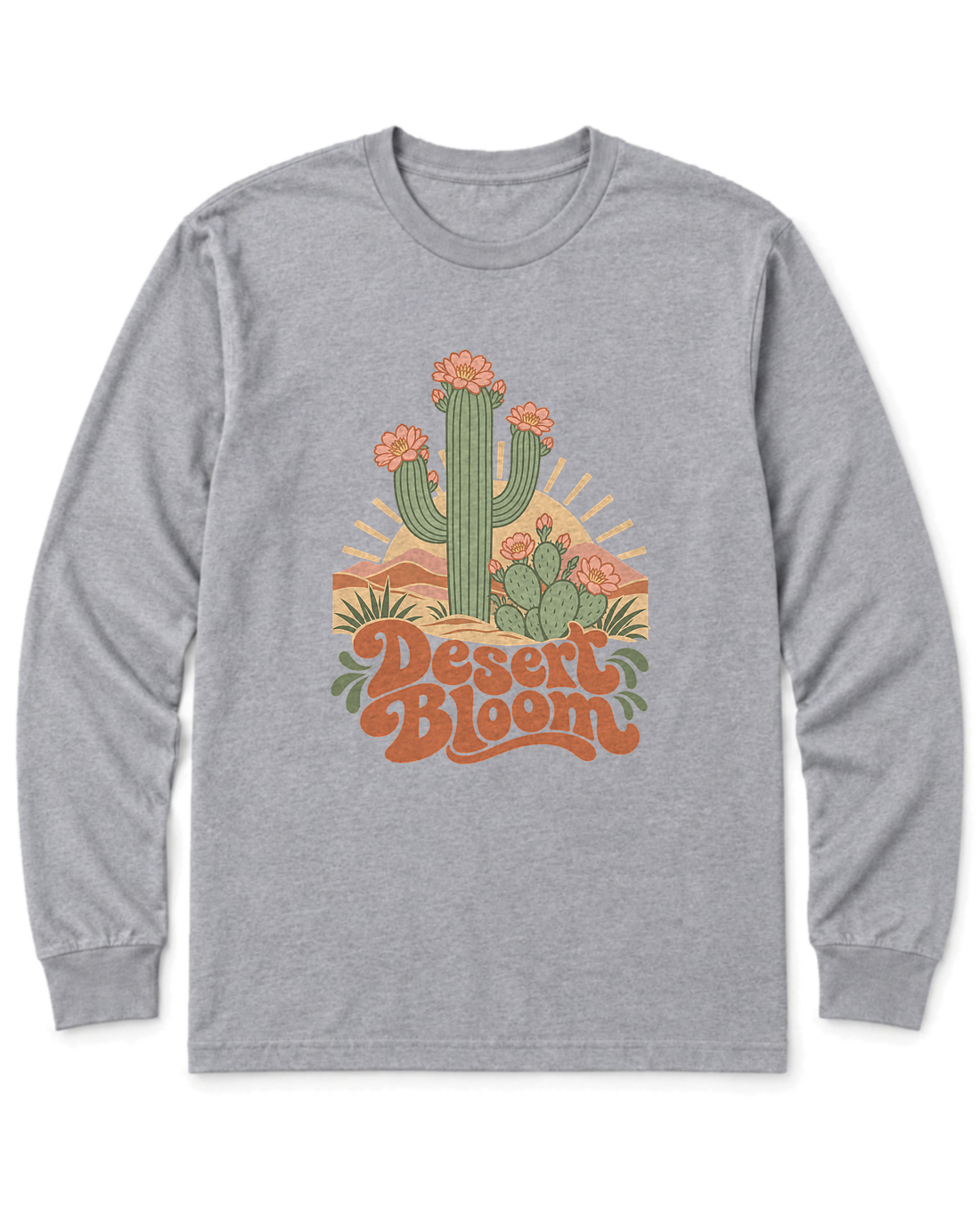 Desert Bloom Long Sleeve Shirt - Sport Grey