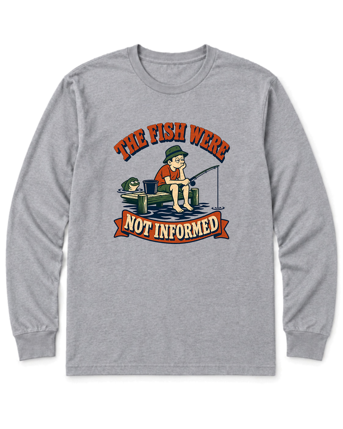 The Fish Were Not Informed Long Sleeve Shirt - Sport Grey