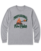 Professional Fire Poker Long Sleeve Shirt - Sport Grey