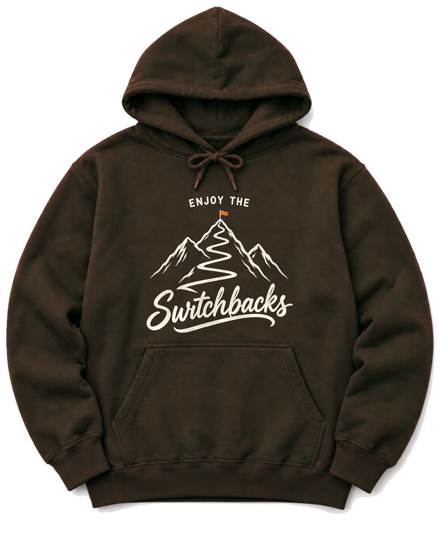 Enjoy the Switchbacks Hoodie - Dark Chocolate