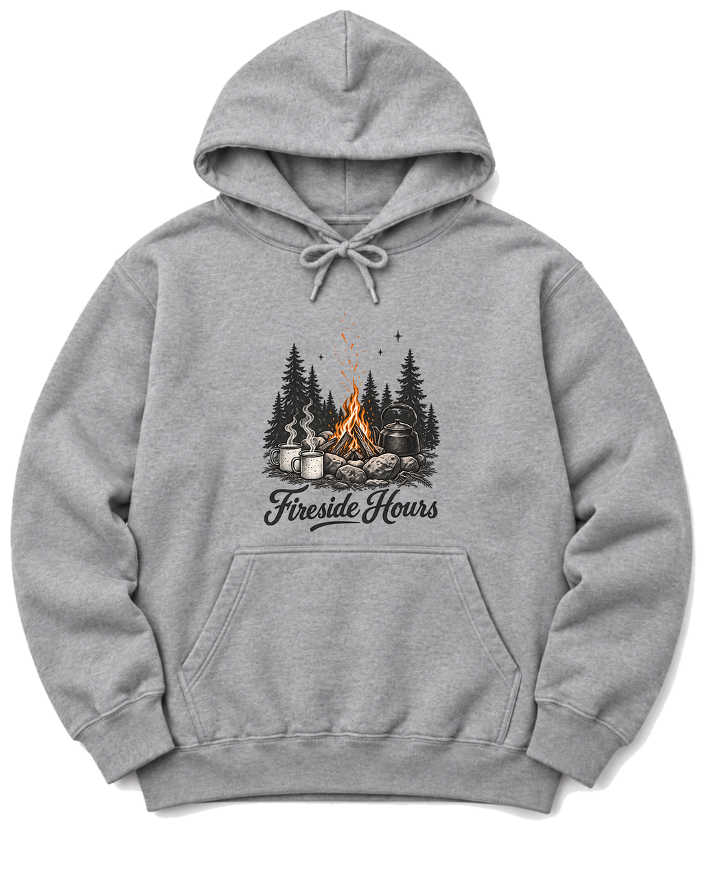 Fireside Hours Hoodie - Sport Grey