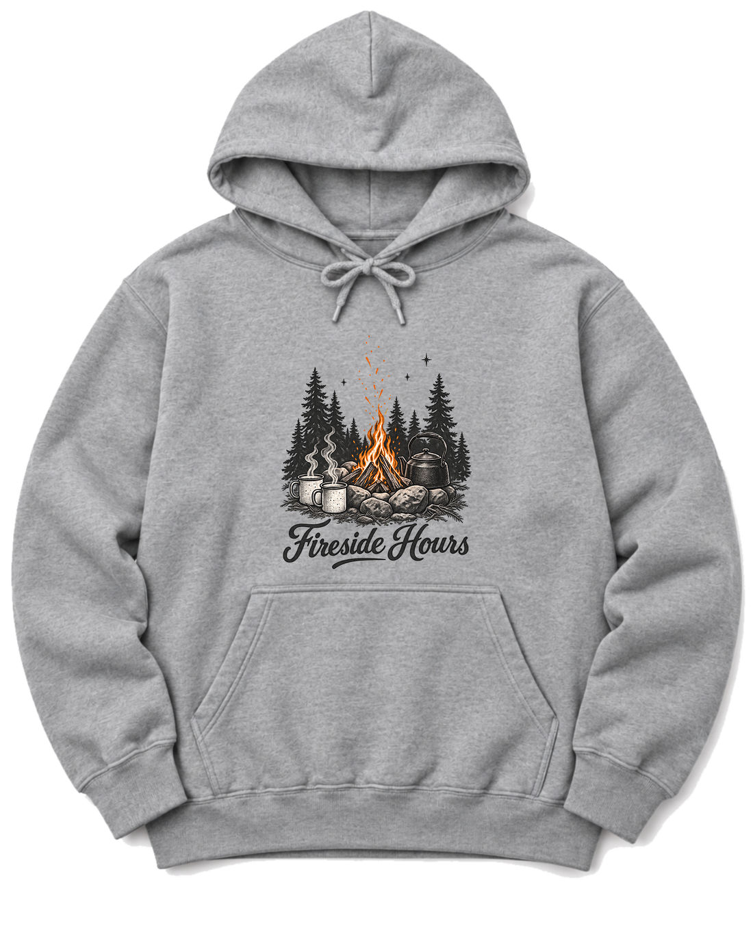 Fireside Hours Hoodie - Sport Grey