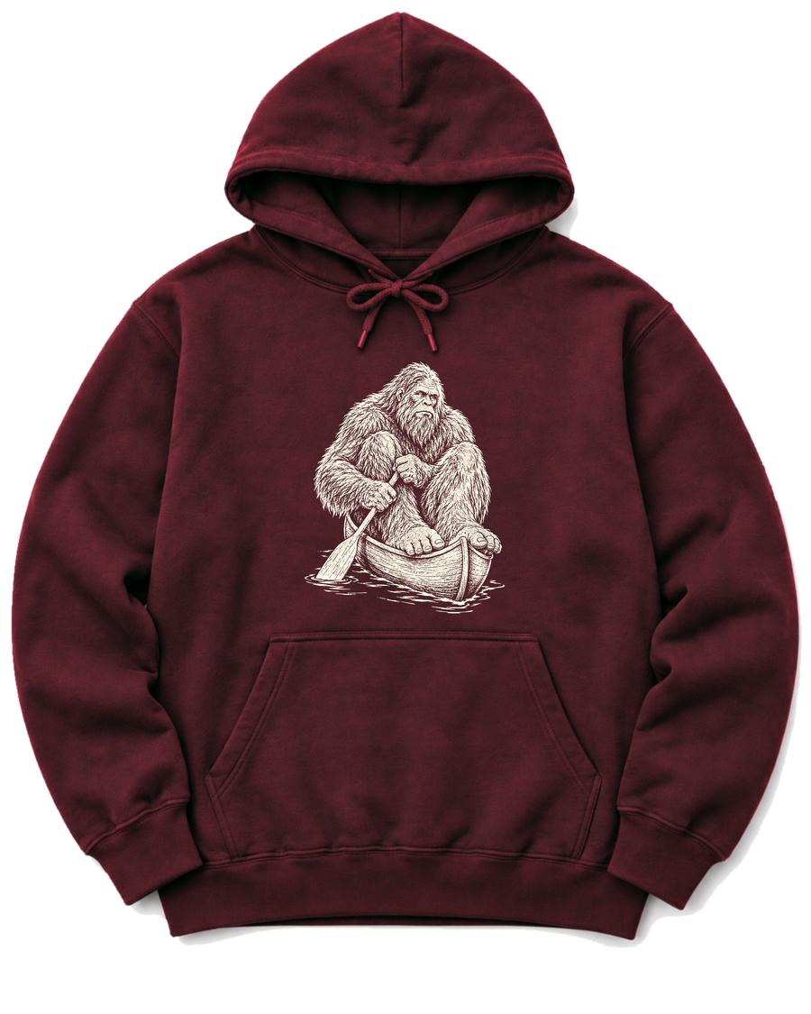 Bigfoot Canoe Hoodie - Maroon