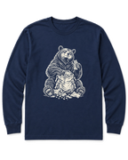 Snack Thief Bear Long Sleeve Shirt - Navy