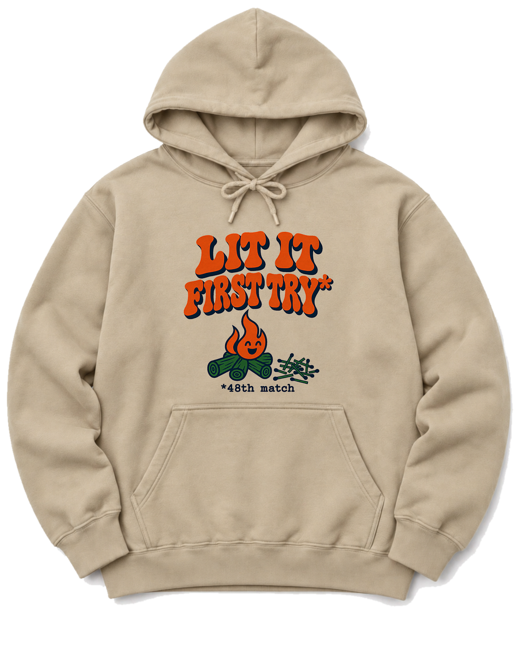 Lit It First Try Hoodie - Sand