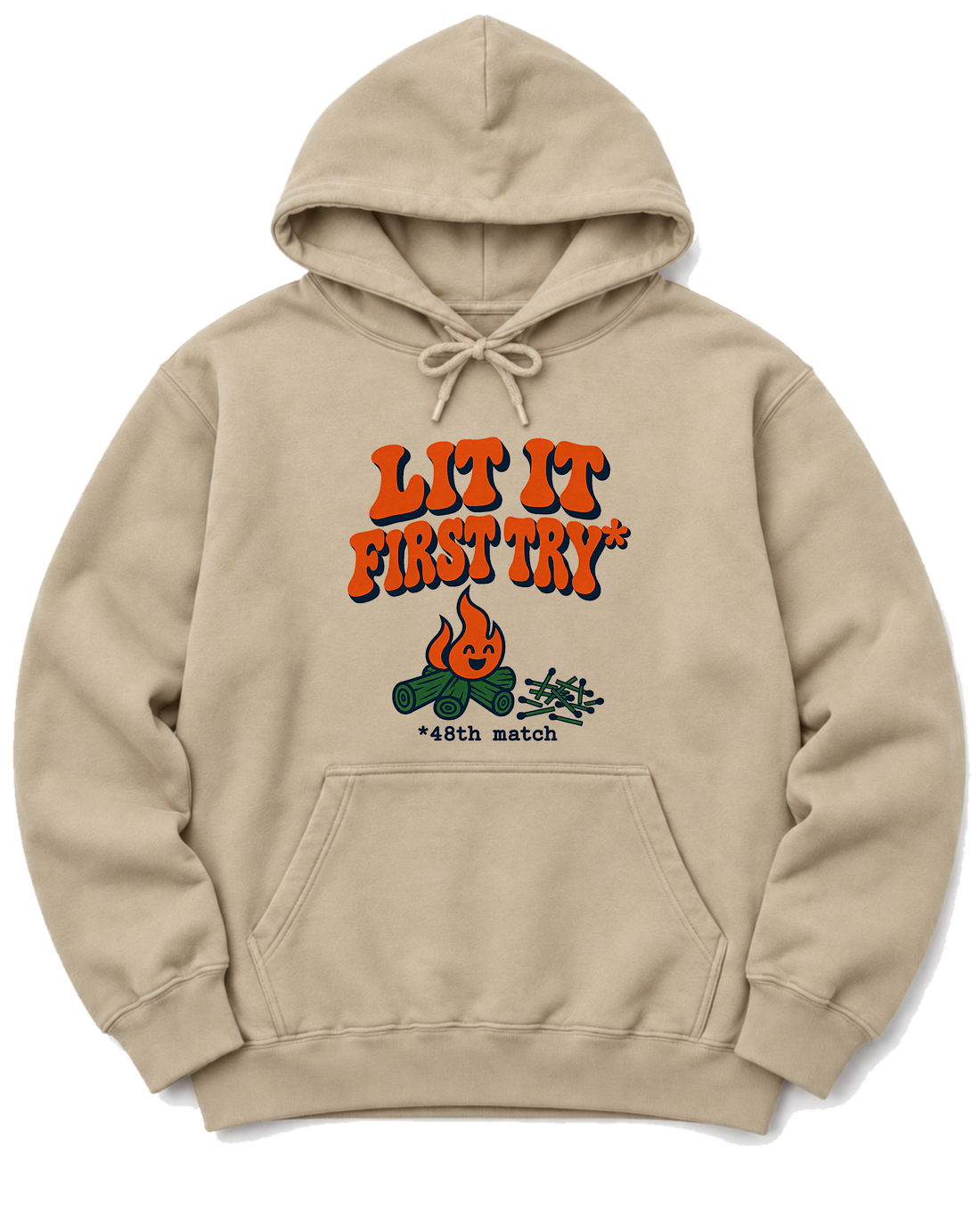 Lit It First Try Hoodie - Sand