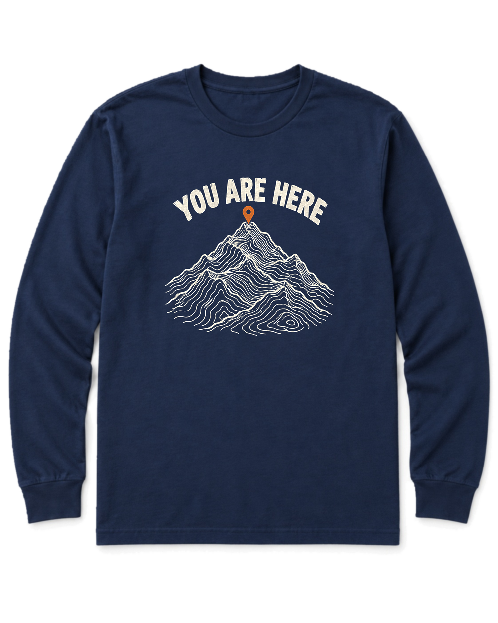 You Are Here Long Sleeve Shirt - Navy