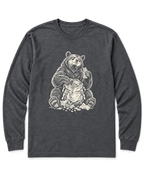 Snack Thief Bear Long Sleeve Shirt - Dark Heather