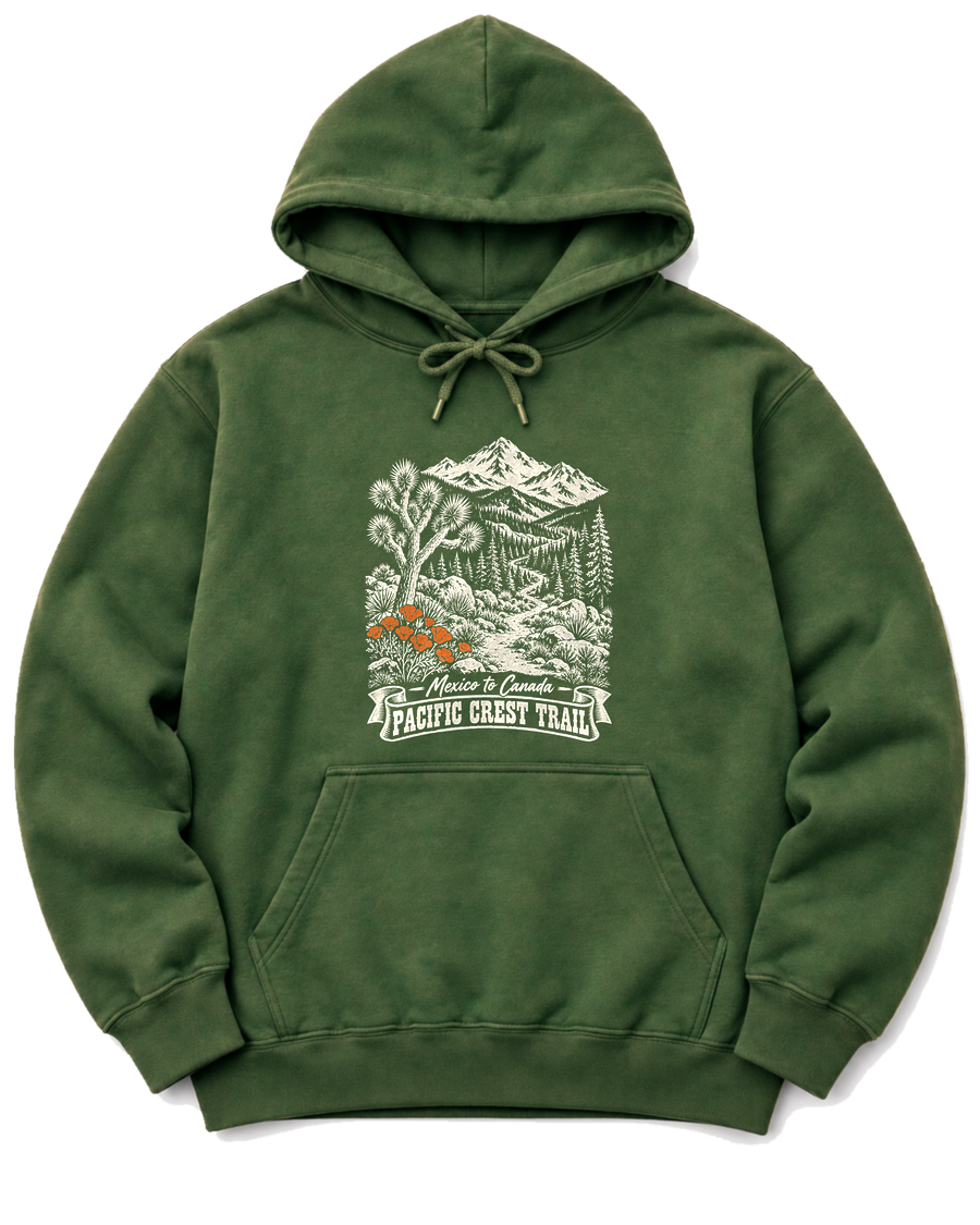 Pacific Crest Trail Hoodie - Military Green