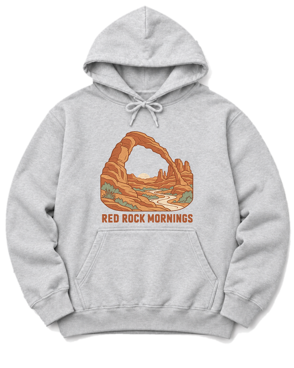 Red Rock Mornings Hoodie - Ash