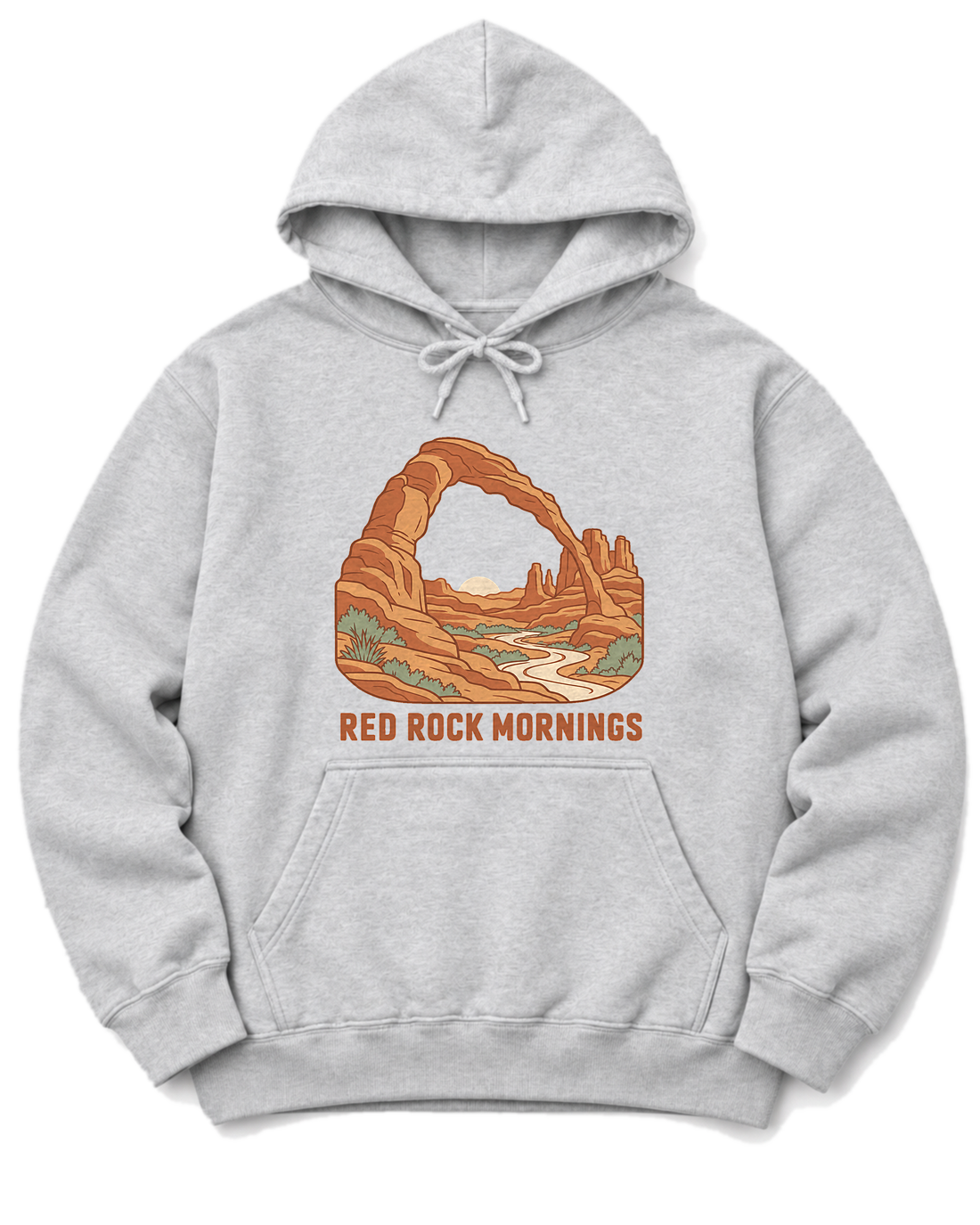 Red Rock Mornings Hoodie - Ash