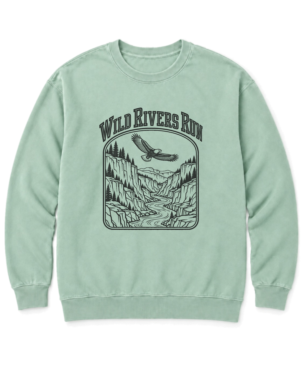 Wild Rivers Run Sweatshirt - Chalky Mint