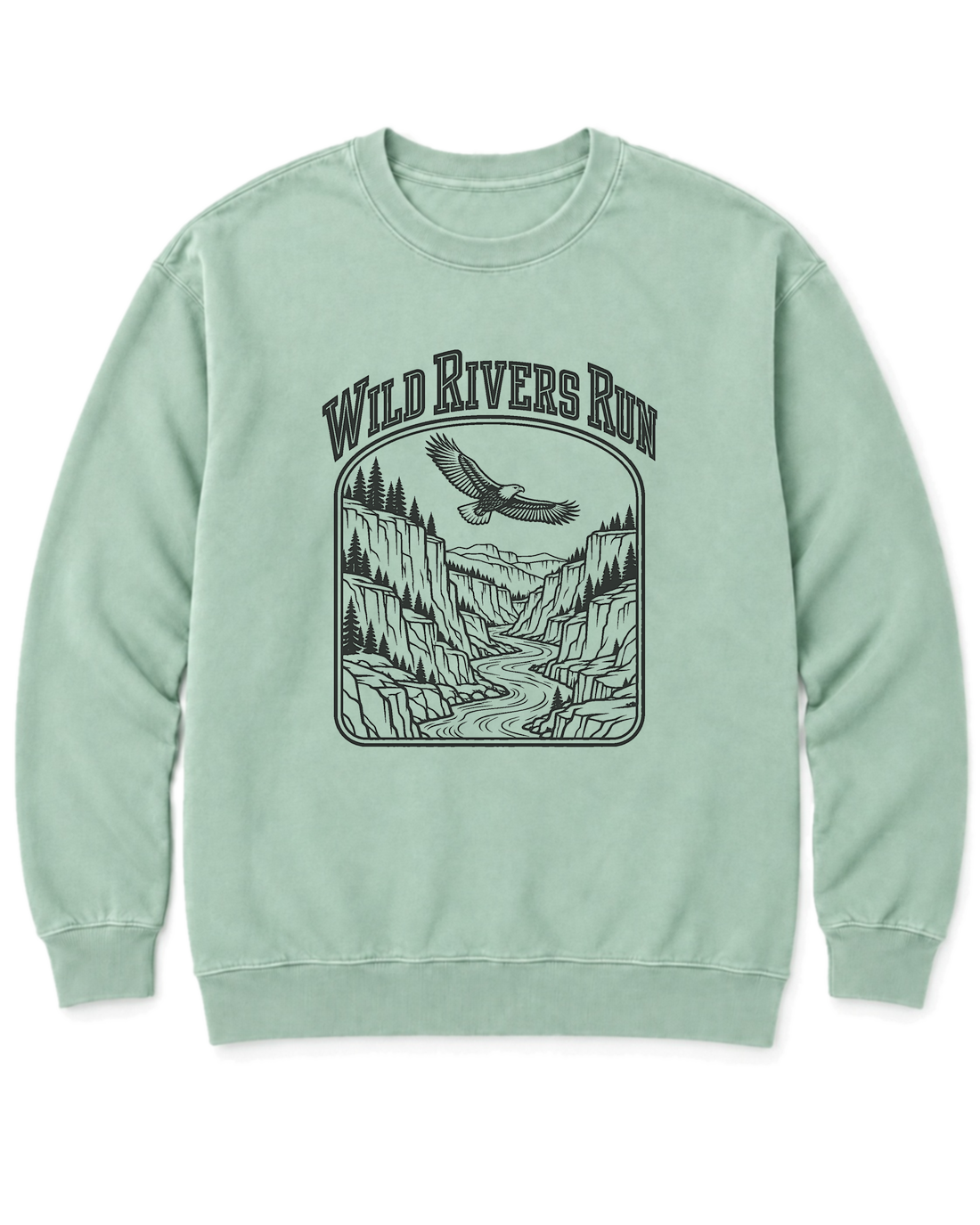 Wild Rivers Run Sweatshirt - Chalky Mint