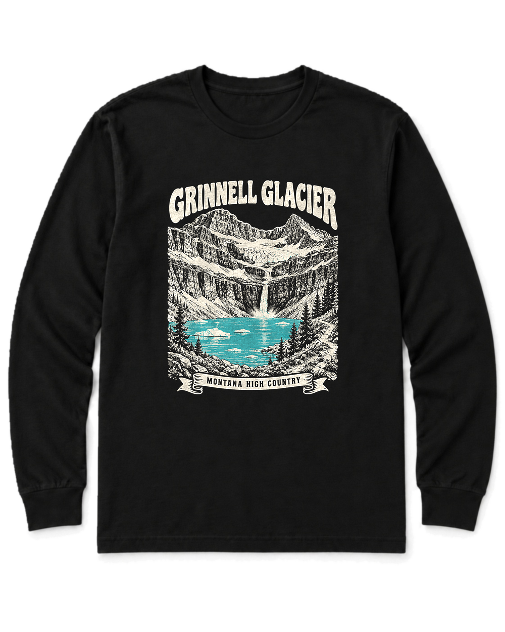 Grinnell Glacier Long Sleeve Shirt - Black