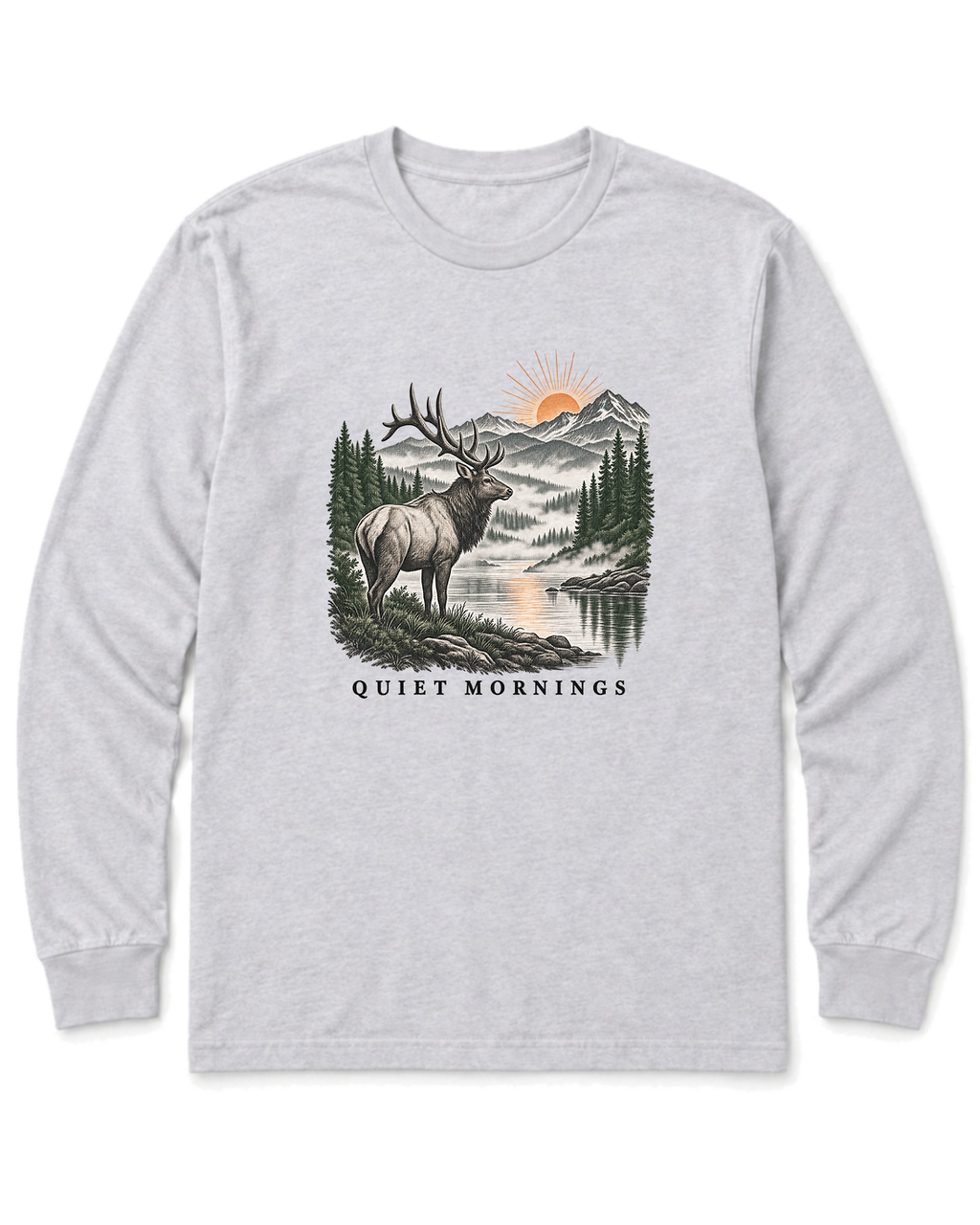 Quiet Mornings Long Sleeve Shirt - Ash
