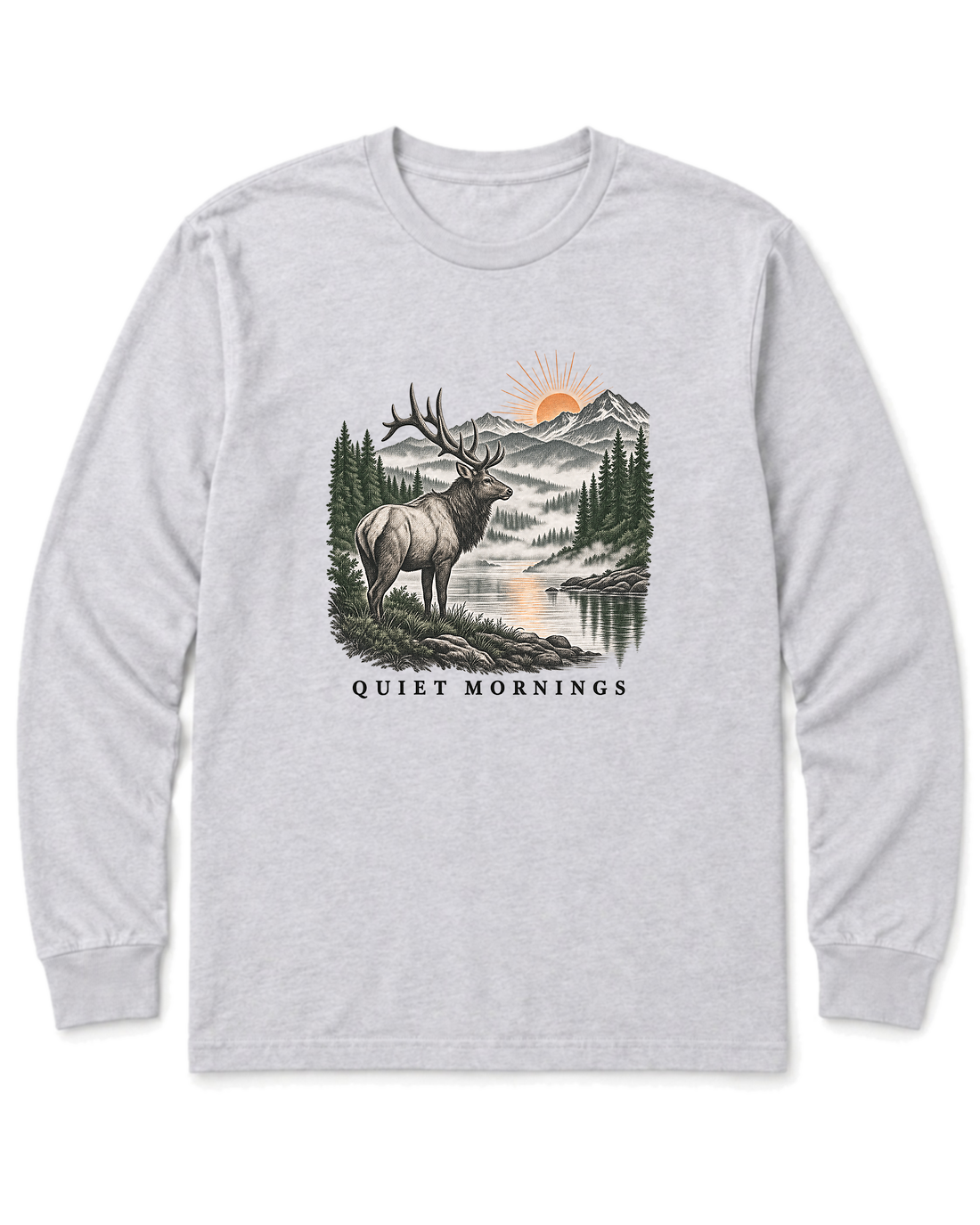 Quiet Mornings Long Sleeve Shirt - Ash