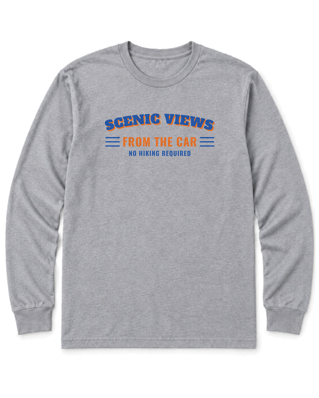 Scenic Views from the Car Long Sleeve Shirt - Sport Grey