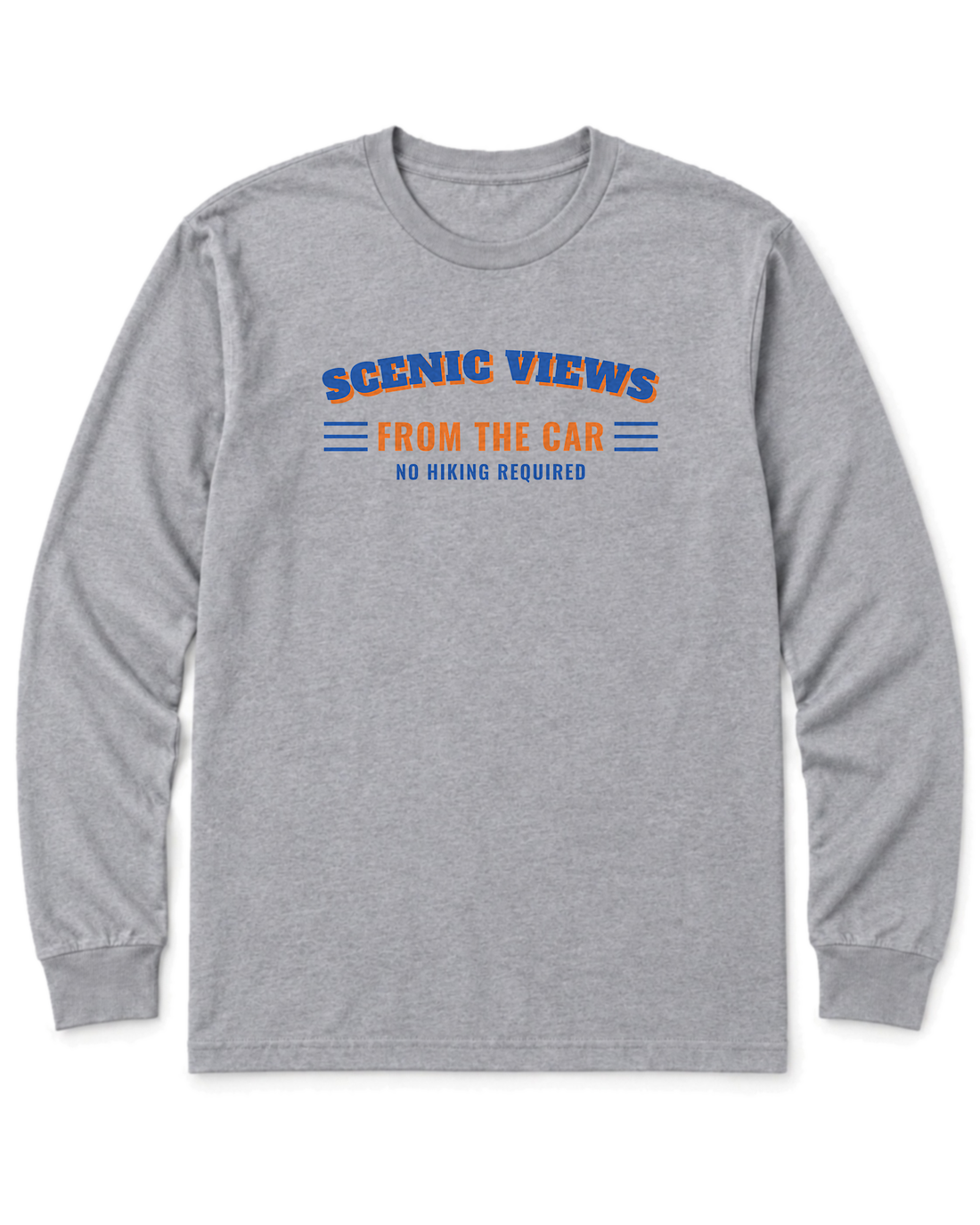 Scenic Views from the Car Long Sleeve Shirt - Sport Grey