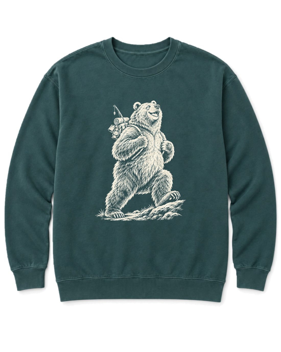 Tiny Backpack Grizzly Sweatshirt - Blue Spruce