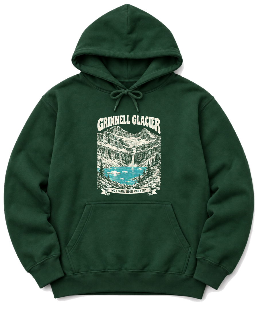 Grinnell Glacier Hoodie - Forest Green