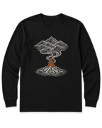 Campfire Smoke Long Sleeve Shirt - Black