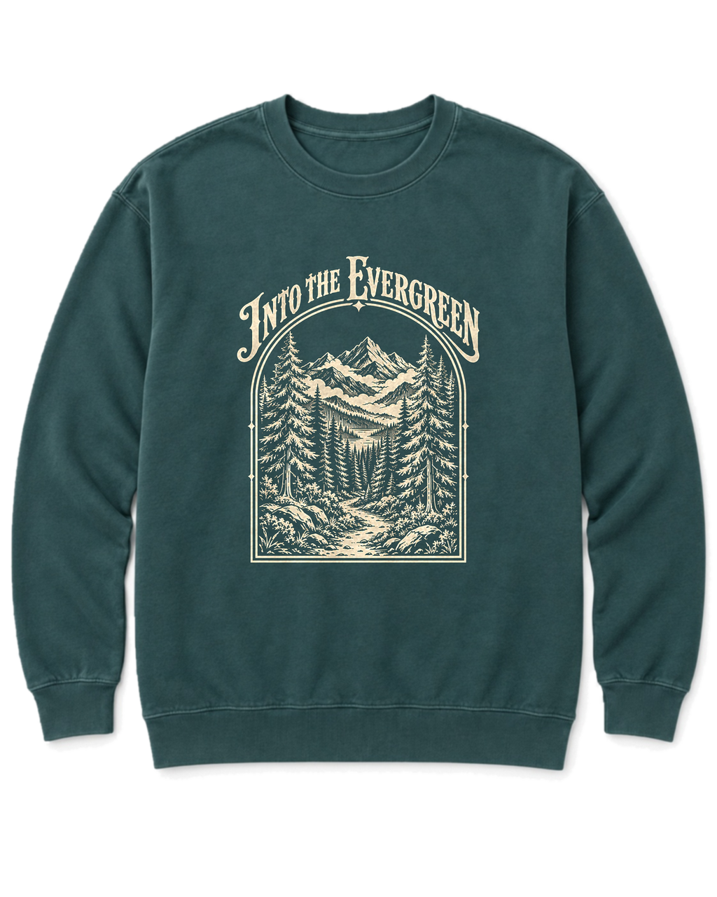 Into the Evergreen Sweatshirt - Blue Spruce