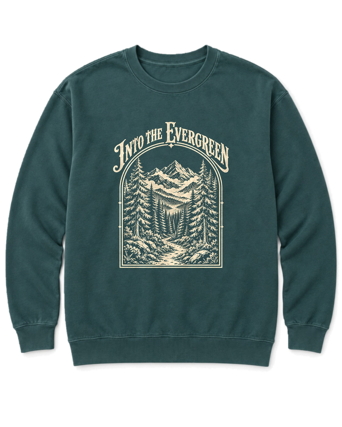 Into the Evergreen Sweatshirt - Blue Spruce