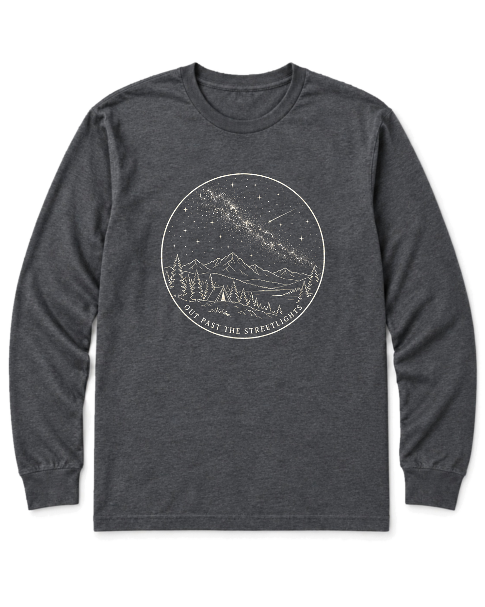 Out Past the Streetlights Long Sleeve Shirt - Dark Heather