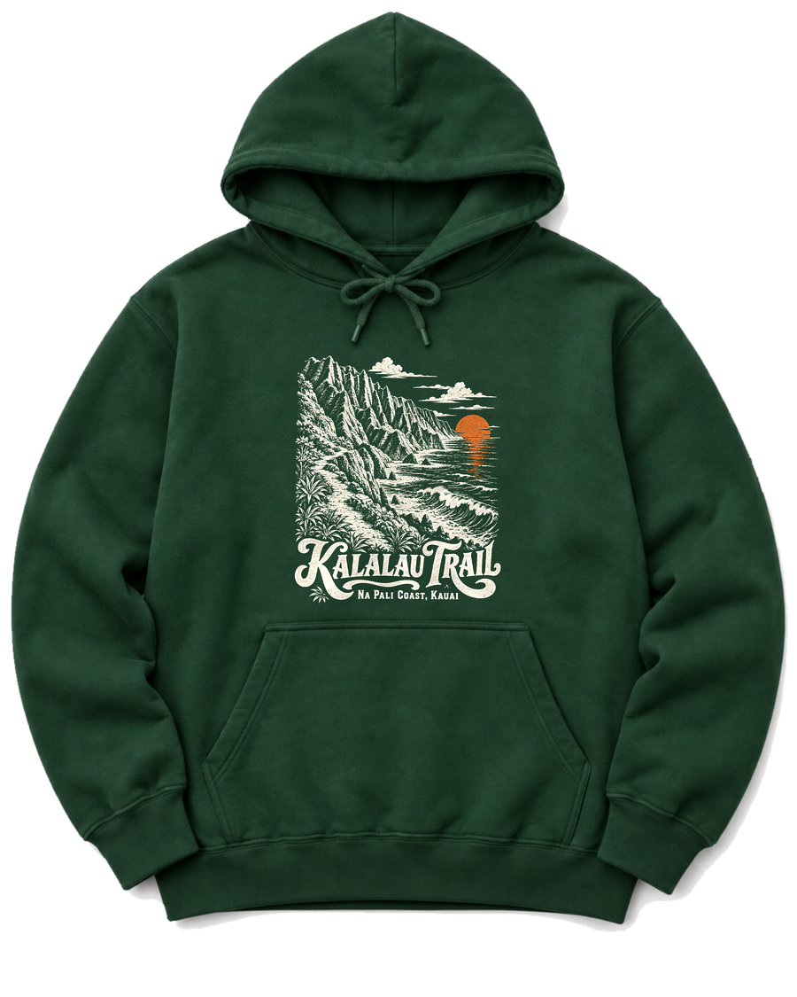 Kalalau Trail Hoodie - Forest Green