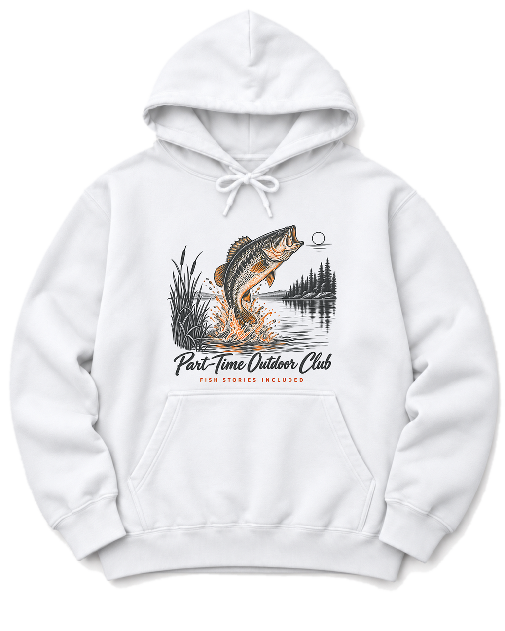 Fish Stories Included Hoodie - White