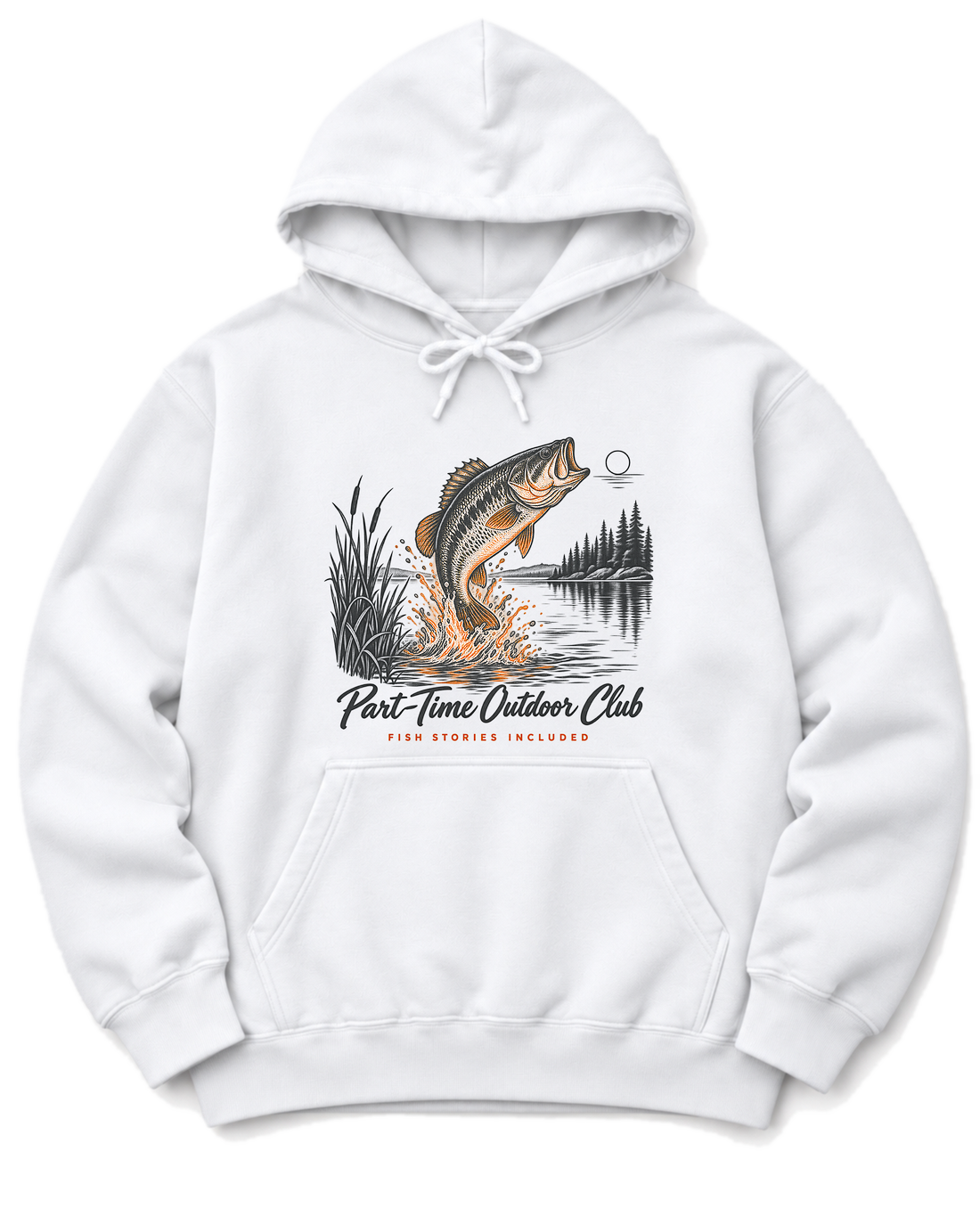 Fish Stories Included Hoodie - White