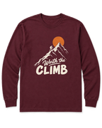 Worth the Climb Long Sleeve Shirt - Maroon