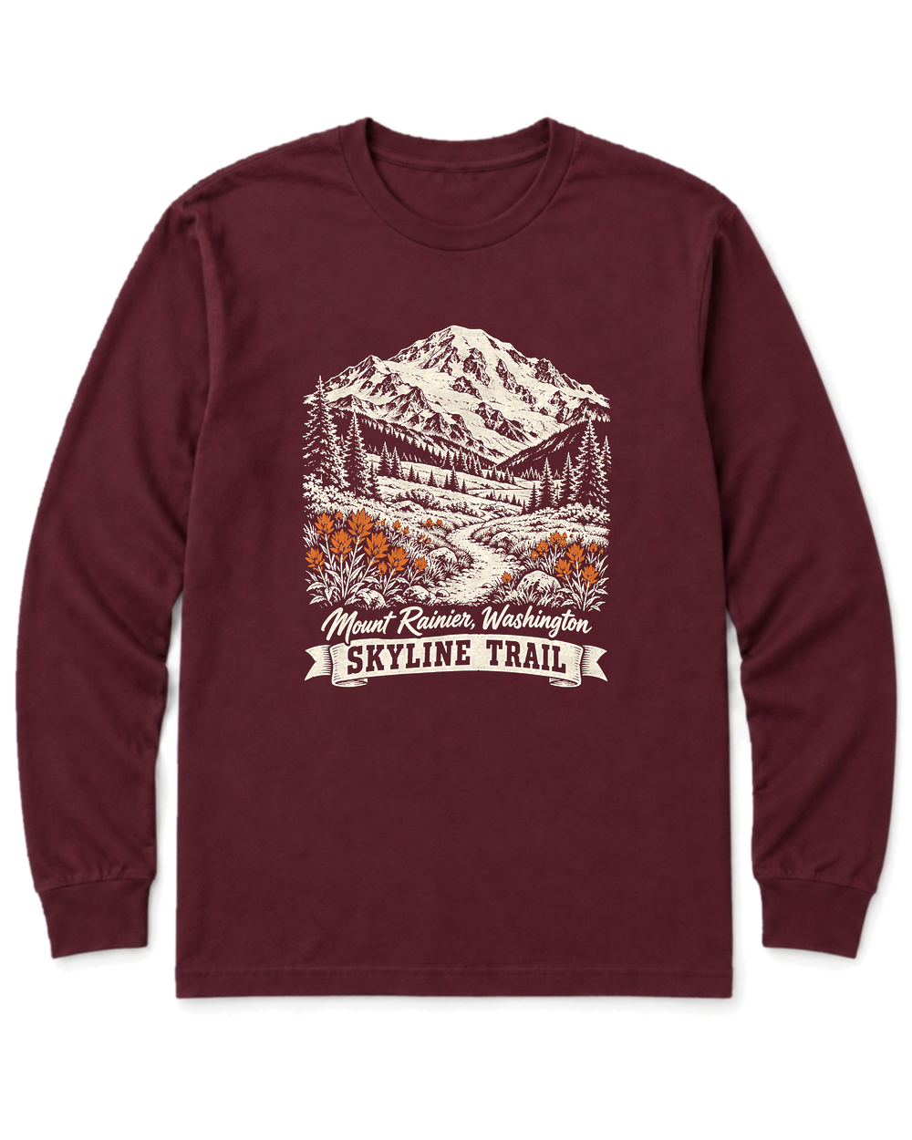 Skyline Trail Long Sleeve Shirt - Maroon