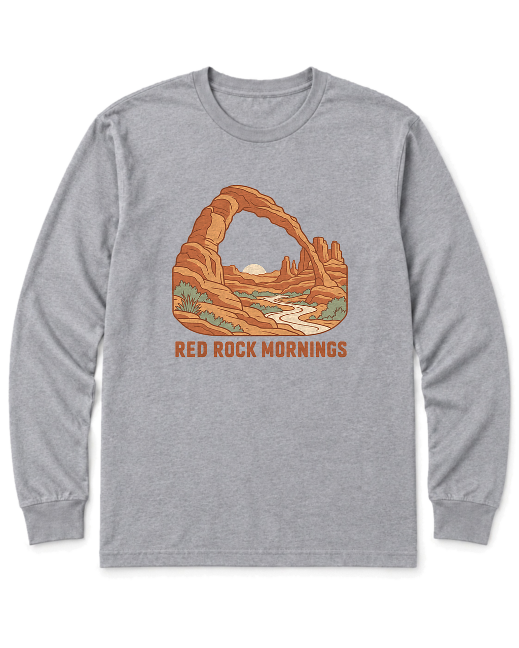Red Rock Mornings Long Sleeve Shirt - Sport Grey